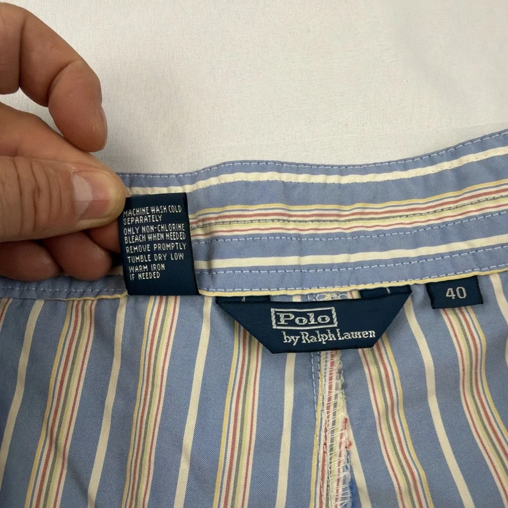 Polo Ralph Lauren Board Shorts Mens 40 Multicolor Stripe Swim‎ Trunks Board Surf